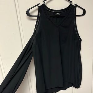 Black Cold Shoulder Blouse
